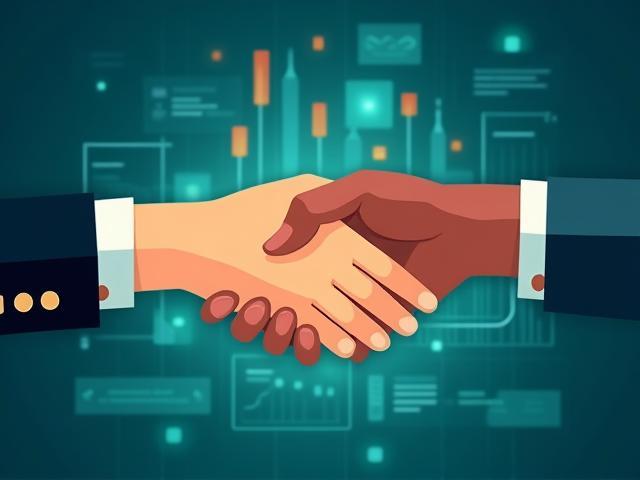 Illustration de collaboration et de partenariat stratégique